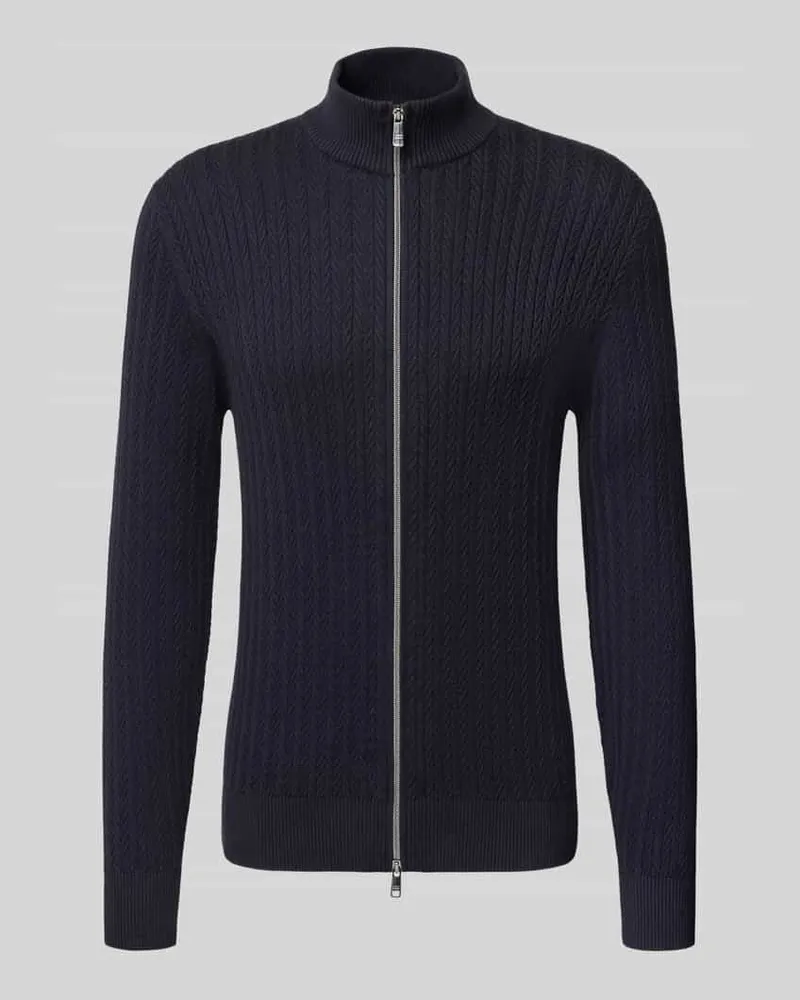 Christian Berg Strickjacke mit Reißverschluss Marine