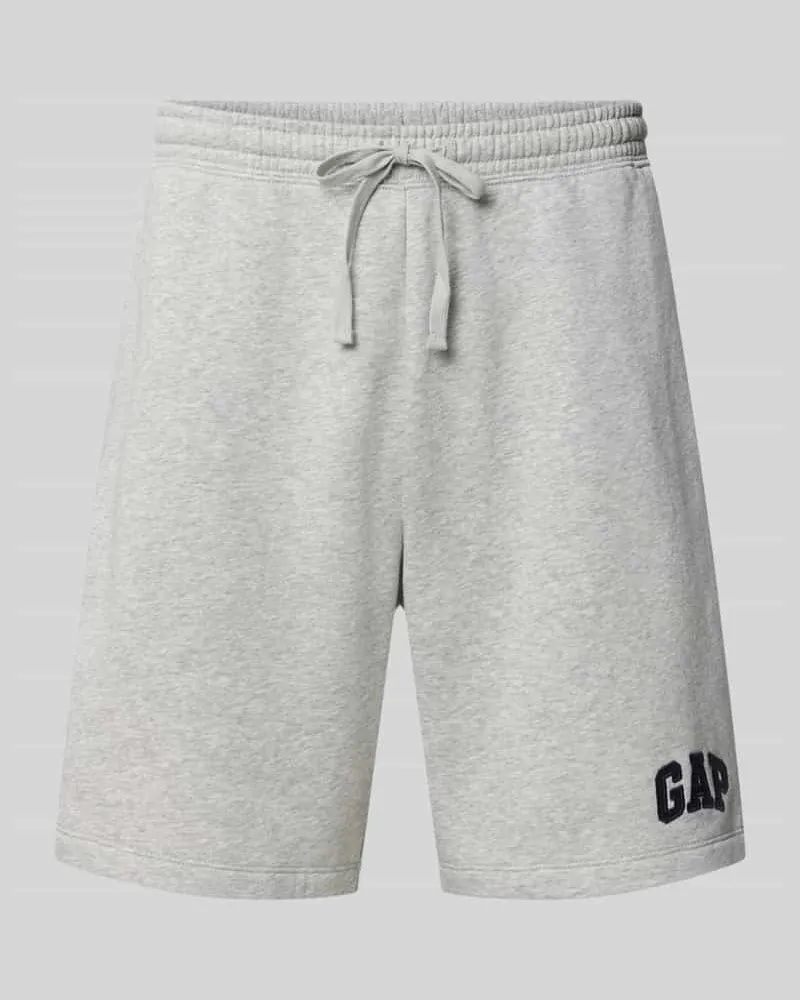 GAP Straight Fit Shorts mit Logo-Stitching Modell 'Heritage Hellgrau