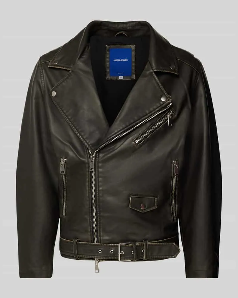Jack & Jones Bikerjacke mit Reißverschlusstaschen Modell 'EATON 