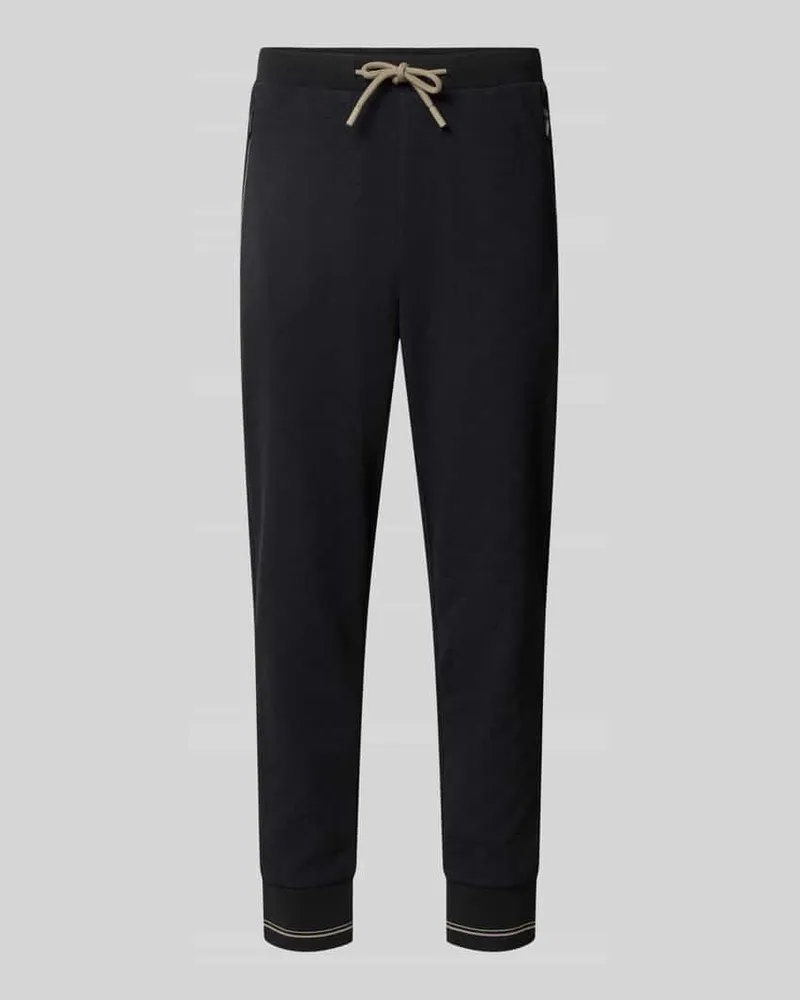 HUGO BOSS Regular Fit Sweathose aus Baumwoll-Mix Modell 'JT_Revival Hover Black