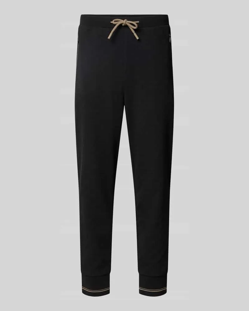 HUGO BOSS Regular Fit Sweathose aus Baumwoll-Mix Modell 'JT_Revival Hover Black