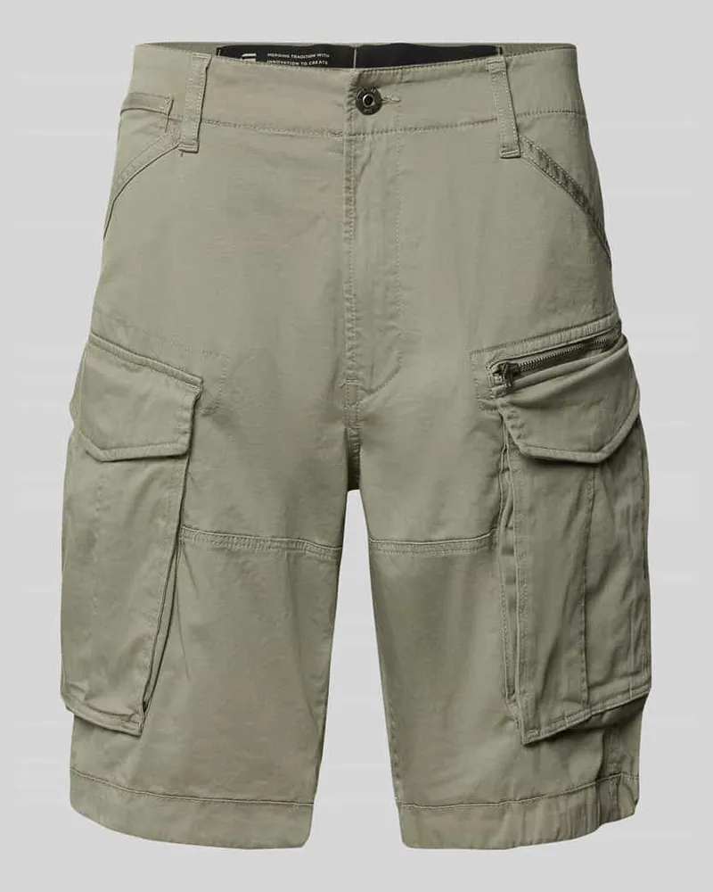 G-STAR RAW Bermudas mit Pattentaschen Modell 'ROVIC ZIP Oliv