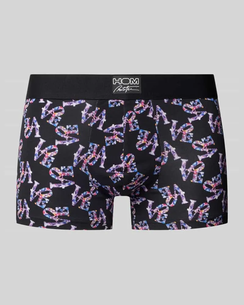 HOM Slim Fit Trunks aus Baumwoll-Mix Modell 'Pop Love Black