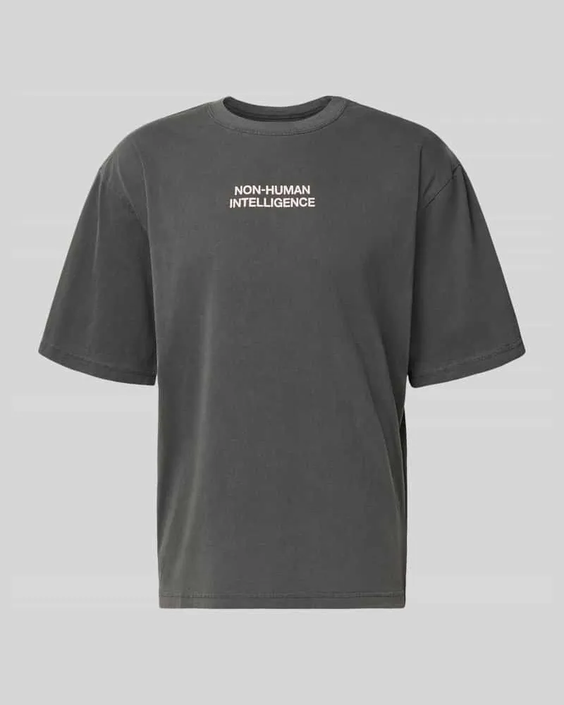 Wood Wood T-Shirt mit Rundhalsausschnitt Modell 'Gary Dunkelgrau