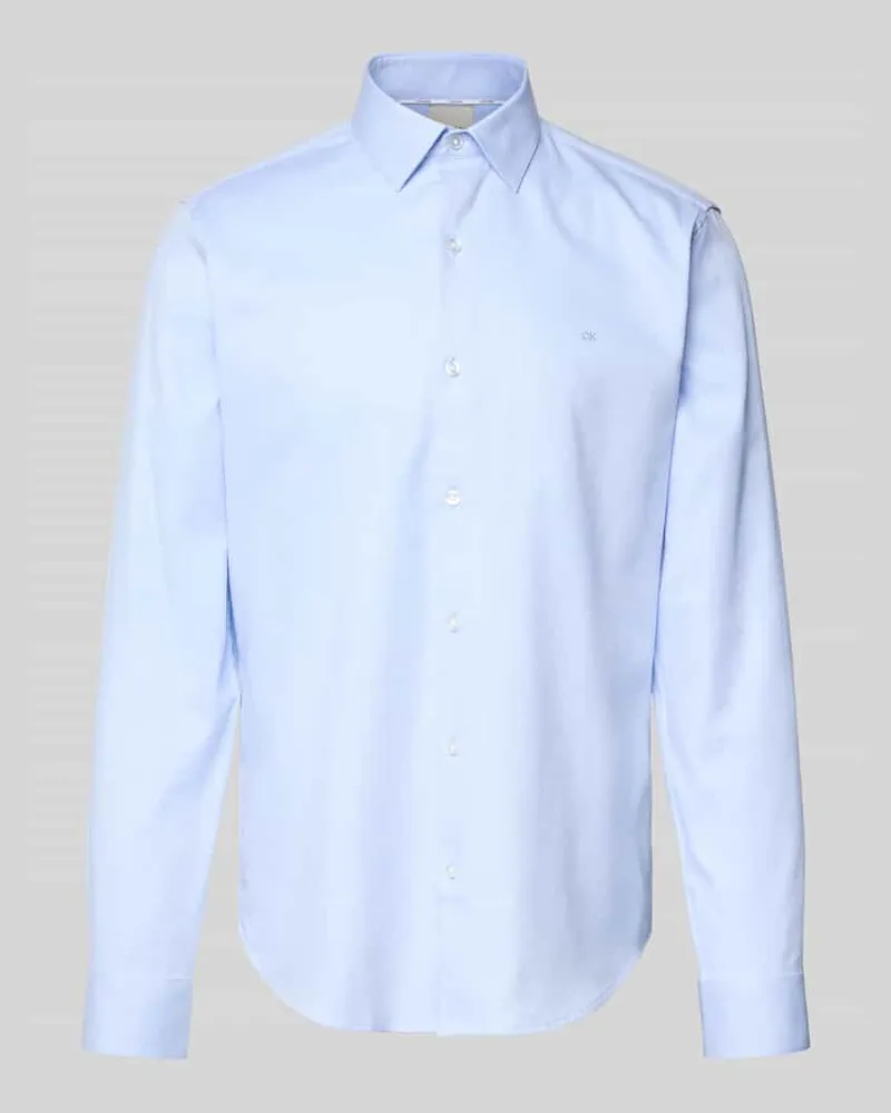Calvin Klein Slim Fit Business-Hemd mit Logo-Stitching Modell 'Harrison 