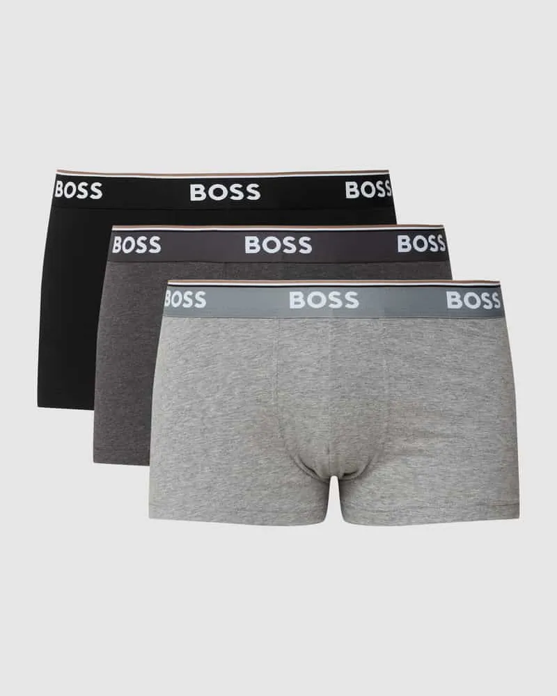 HUGO BOSS Trunks mit elastischem Logo-Bund im 3er-Pack 