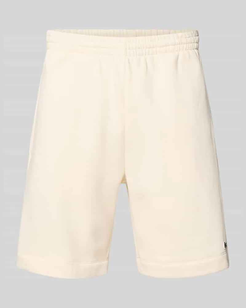 Lacoste Regular Fit Sweatshorts aus Baumwoll-Mix Offwhite