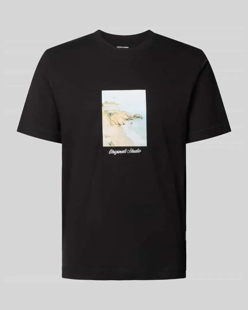 Jack & Jones T-Shirt mit Rundhalsausschnitt Modell 'JORNORREBRO Black