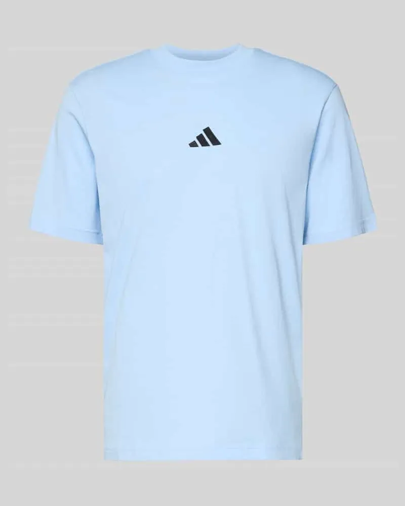 adidas T-Shirt mit Label-Detail Bleu