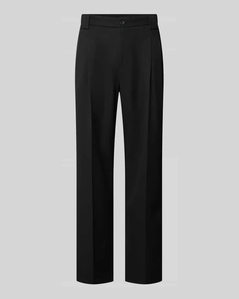 McNeal Stoffhose mit Bügelfalten und Eingrifftaschen Black