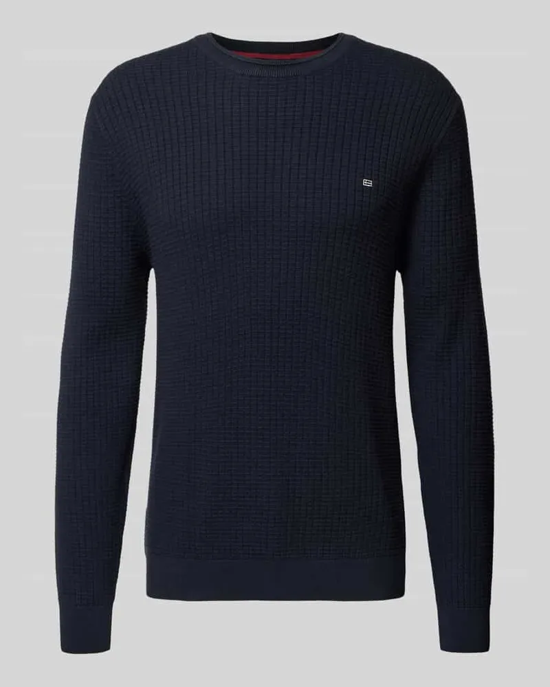 Christian Berg Strickpullover mit Label-Detail Marine