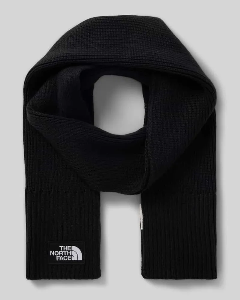The North Face Schal in Strick-Optik mit Logo-Patch Black