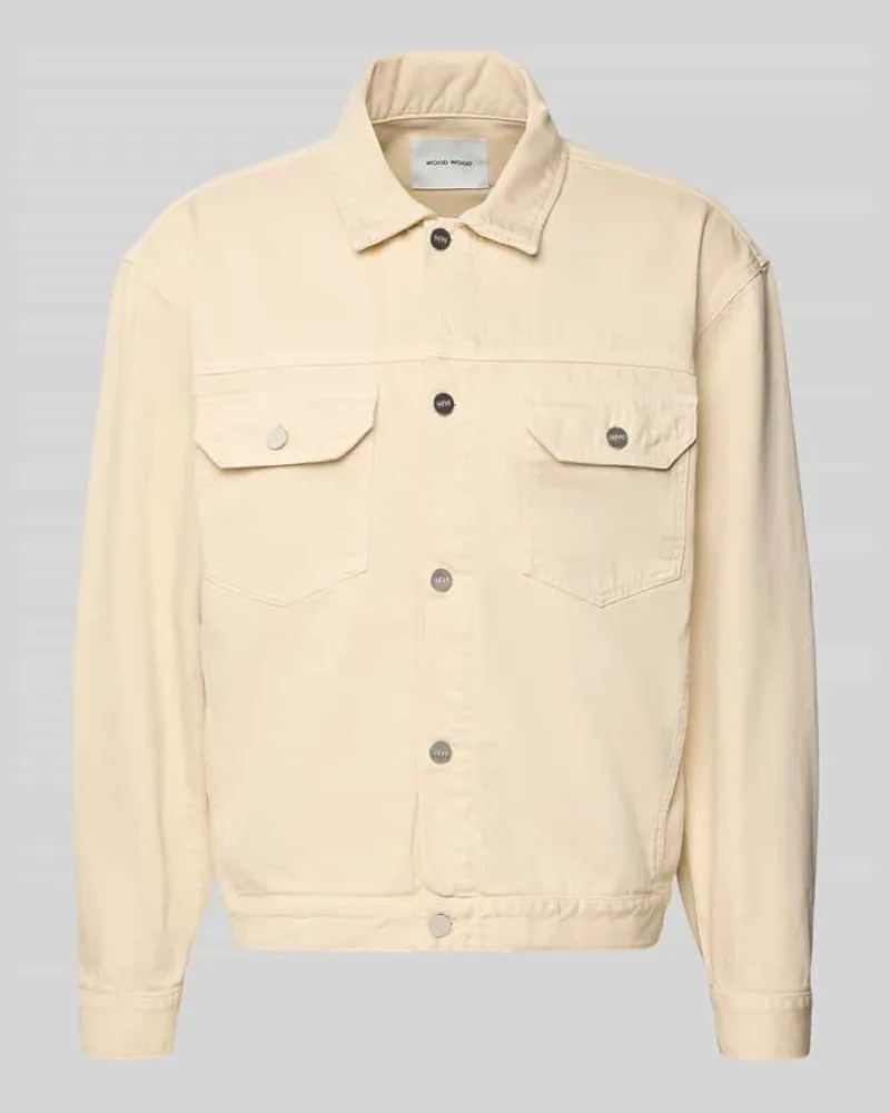 Wood Wood Jeansjacke mit Brusttaschen Modell 'Type 10 Ecru