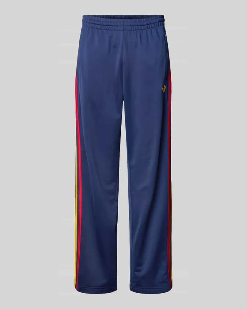 adidas Regular Fit Trackpants mit Kontraststreifen Modell 'FIREBIRD Dunkelblau