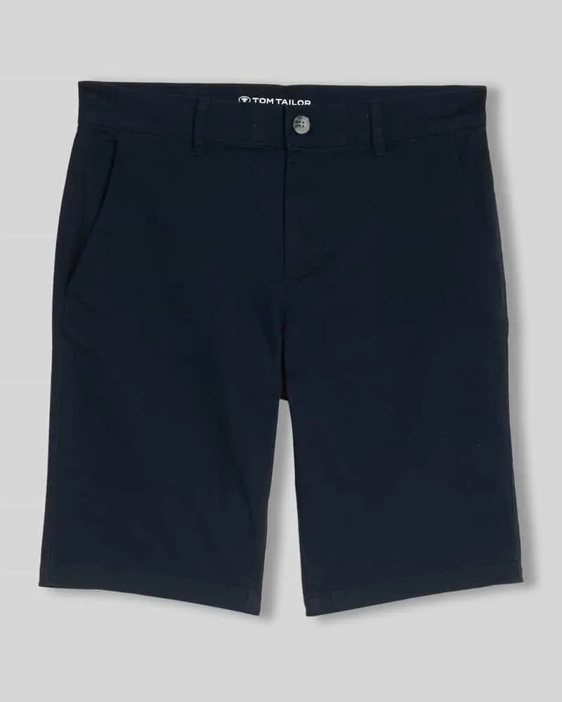 Tom Tailor Regular Fit Bermuda aus reiner Baumwolle Marine