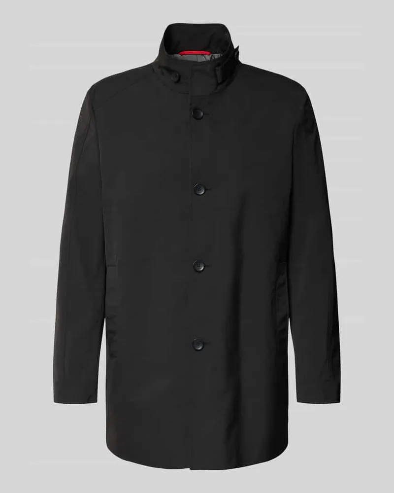 cinque Mantel mit durchgehender Knopfleiste Black
