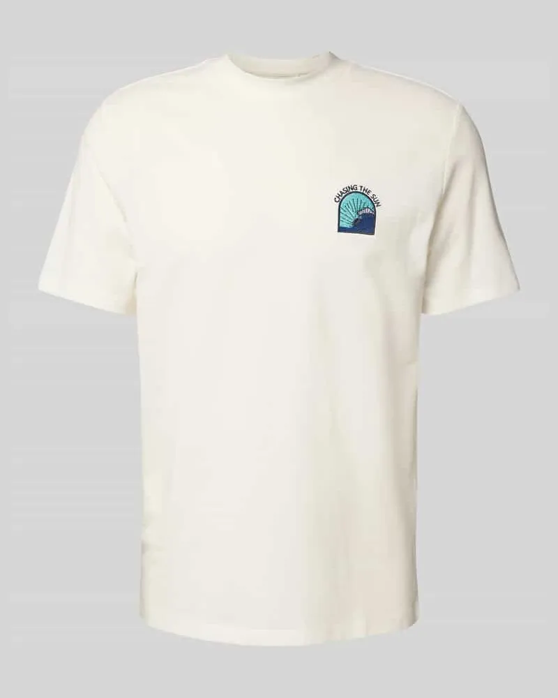 Blend T-Shirt mit Motiv- und Statement-Stitching Modell 'JOBBE 