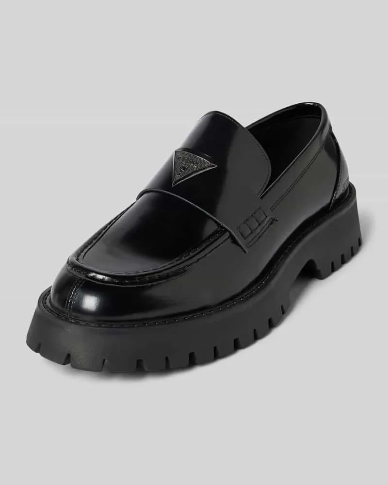 Guess Loafers aus Leder-Mix Modell 'Gorizia Black