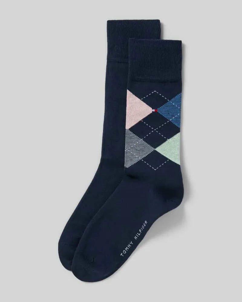 Tommy Hilfiger Socken aus Baumwoll-Mix im 2er-Pack Dunkelblau