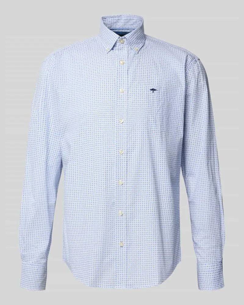 Fynch-Hatton Regular Fit Freizeithemd mit Logo-Stitching Modell 'Poplin 