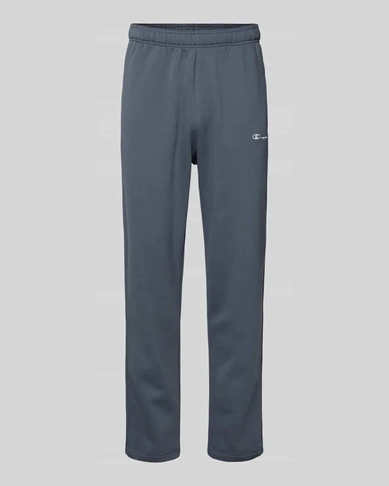 Champion Straight Fit Sweatpants mit Label-Stitching Anthrazit