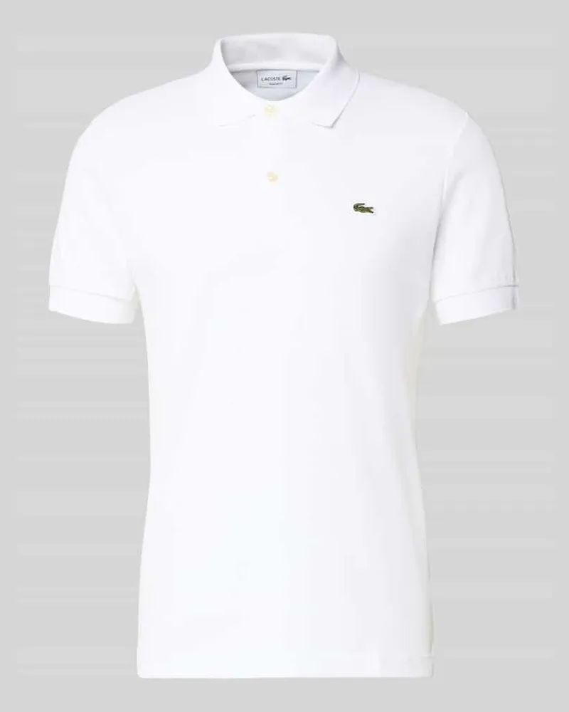 Lacoste Regular Fit Poloshirt aus reiner Baumwolle Weiss