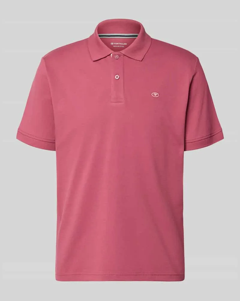 Tom Tailor Regular Fit Poloshirt aus reiner Baumwolle Altrosa
