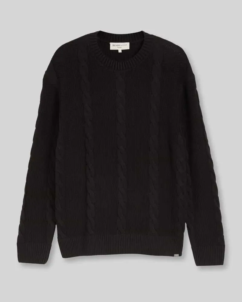 Tom Tailor Pullover mit Zopfmuster-Struktur Black