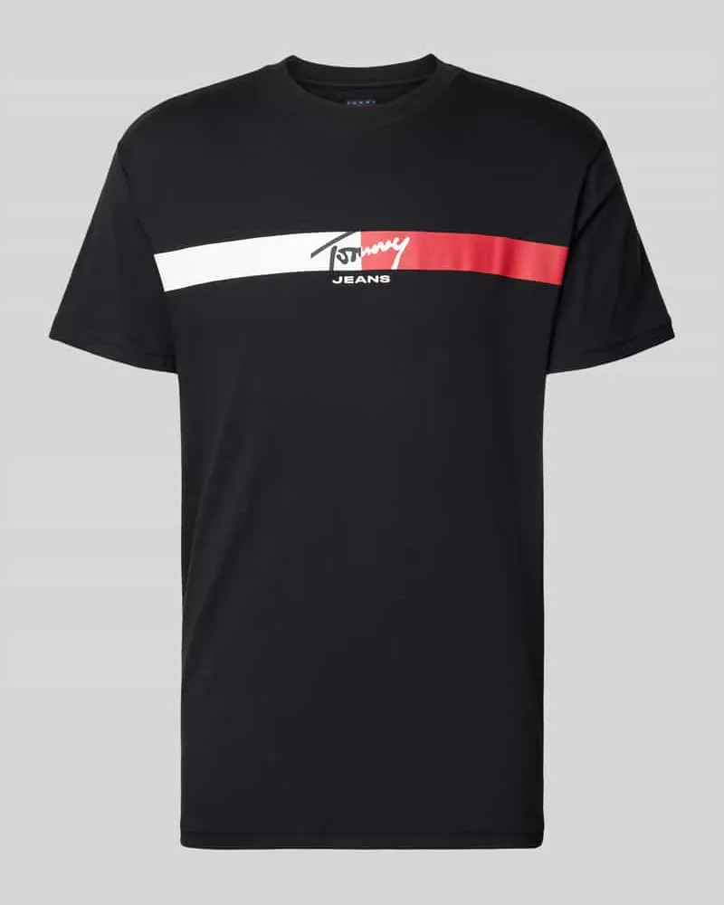 Tommy Hilfiger Regular Fit T-Shirt aus reiner Baumwolle Black