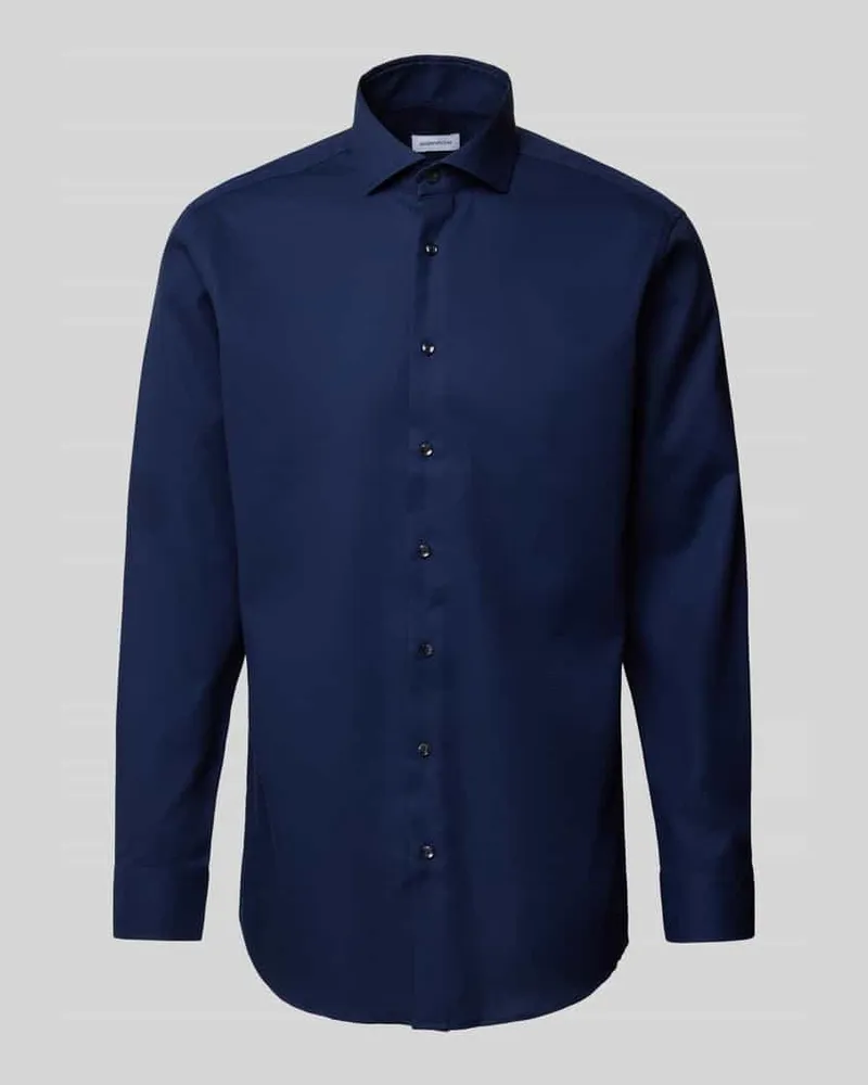 Seidensticker Regular Fit Business-Hemd mit Haifischkragen Marine