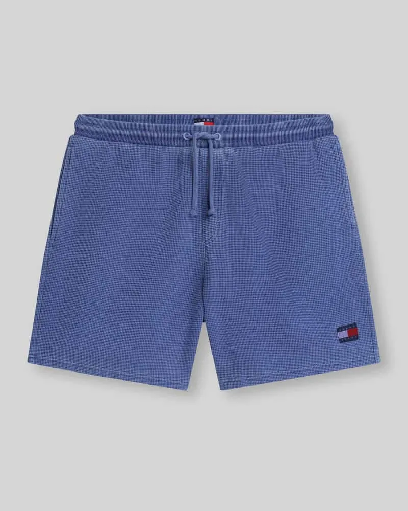 Tommy Hilfiger Regular Fit Bermuda aus reiner Baumwolle mit feiner Struktur Blau