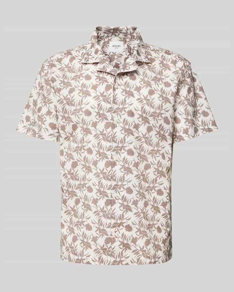 JOOP! Regular Fit Freizeithemd mit 1/2-Arm Modell 'Hanes Beige
