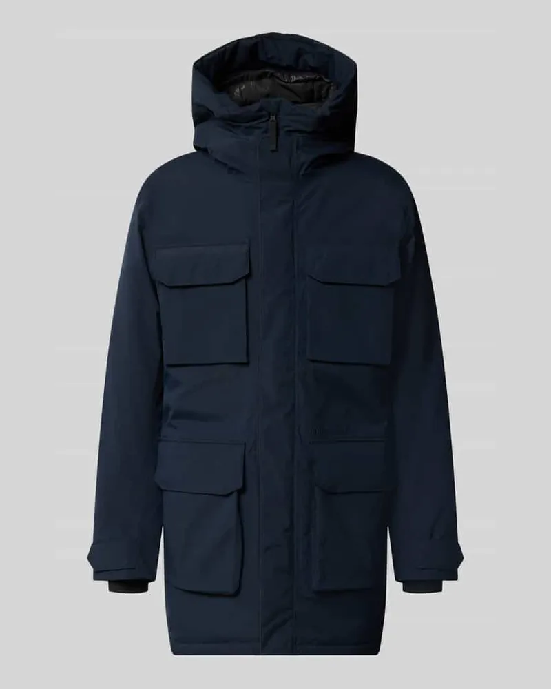 Didriksons 1913 Parka mit Kapuze und Pattentaschen Modell 'AIDEN Marine
