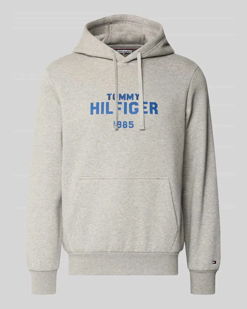 Tommy Hilfiger Hoodie mit Logo-Schriftzug Hellgrau