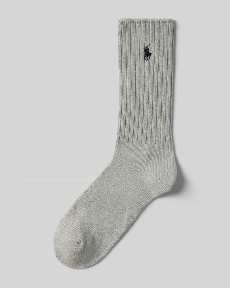 Ralph Lauren Socken mit Label-Stitching Modell 'CREW SOCK Hellgrau