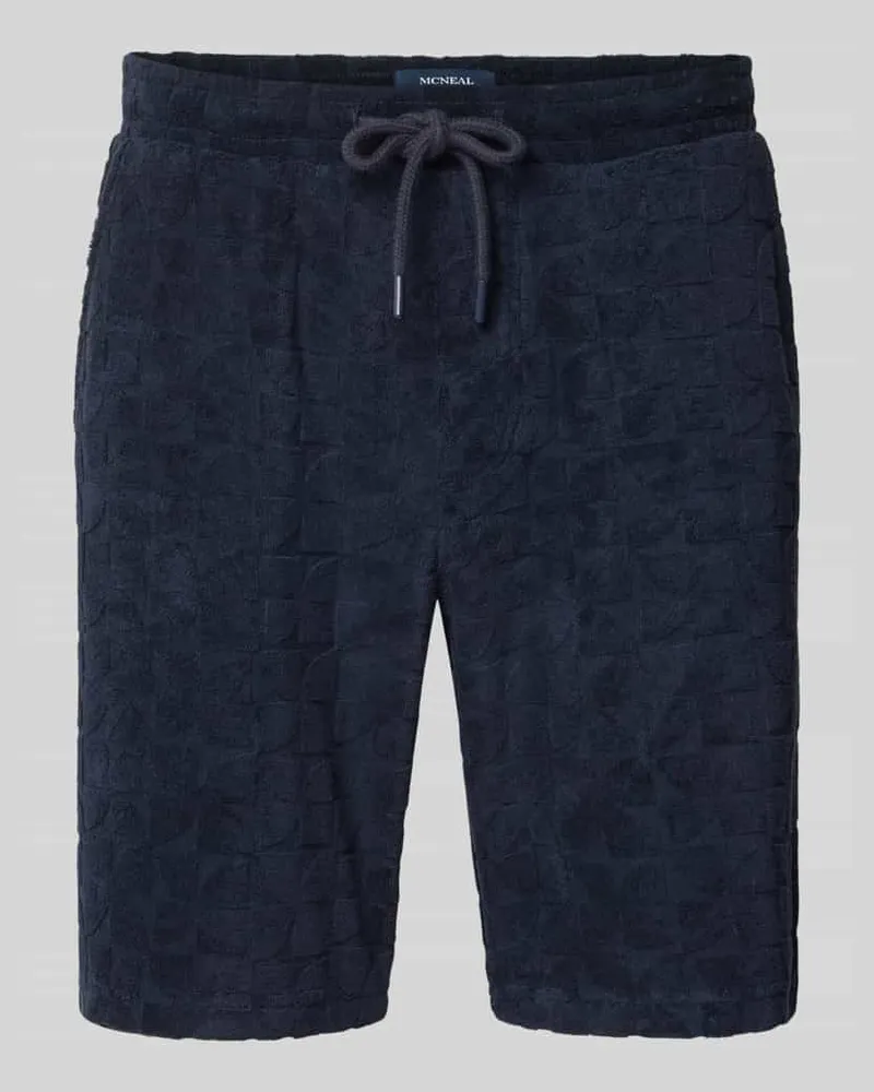 McNeal Shorts mit Strukturmuster und Eingrifftaschen Dunkelblau