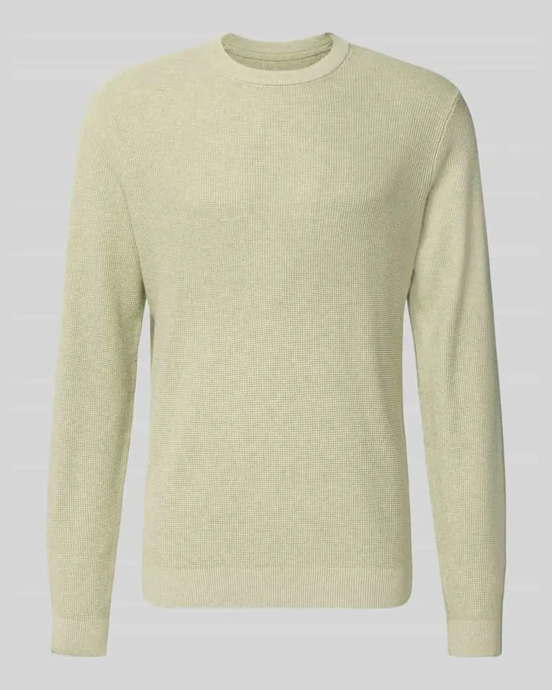 McNeal Strickpullover mit gerippten Abschlüssen Schilf