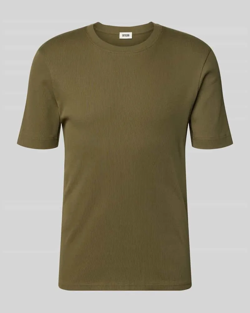 Drykorn Slim Fit T-Shirt mit Rundhalsausschnitt Modell 'ENIL Oliv