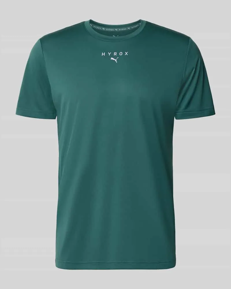 Puma Regular Fit Sport-T-Shirt mit Logo-Print Modell 'M PUMA X HYROX Dunkelgruen