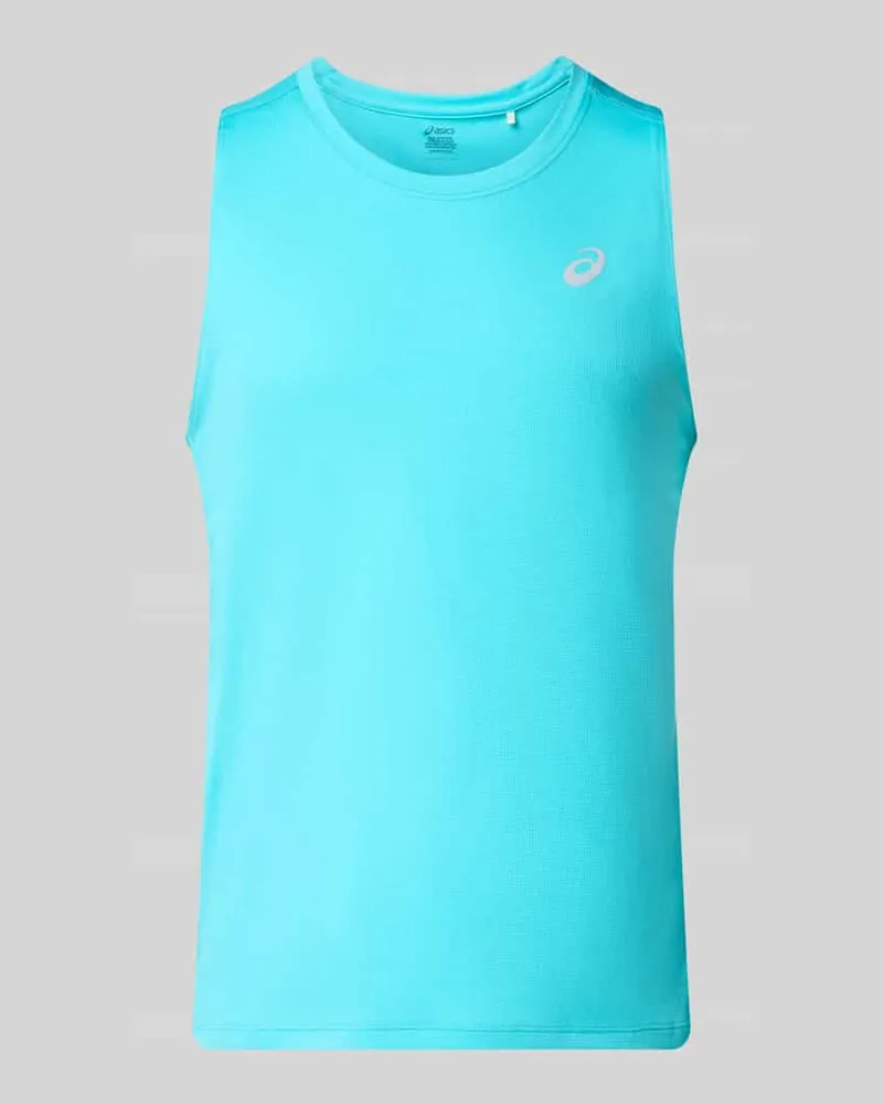 Asics Regular Fit Tanktop mit Logo-Print Modell 'Core Tuerkis