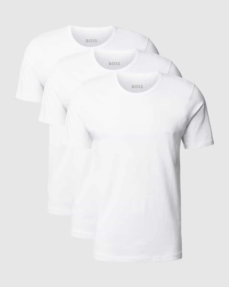 HUGO BOSS T-Shirt mit Label-Stitching im 3er-Pack Modell 'Classic 