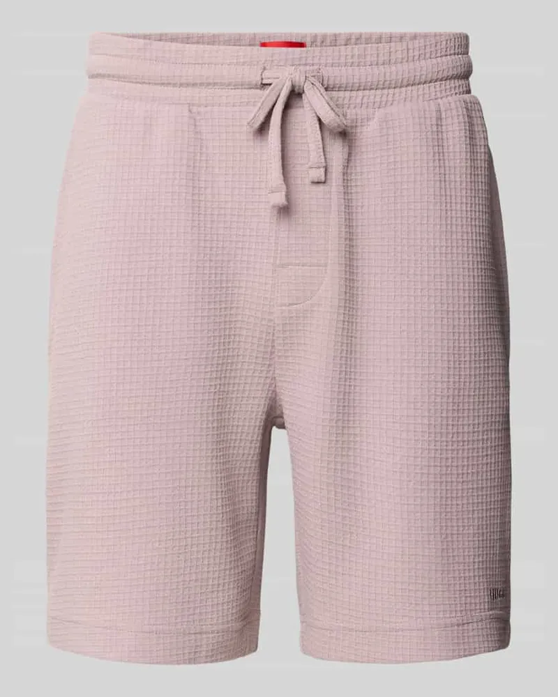 HUGO BOSS Regular Fit Sweatshorts aus Baumwoll-Mix Modell 'AUSTIN Altrosa