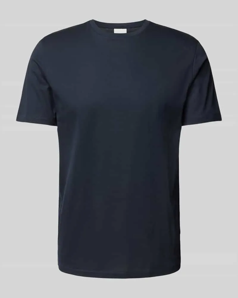 Lindbergh T-Shirt mit geripptem Rundhalsausschnitt 
