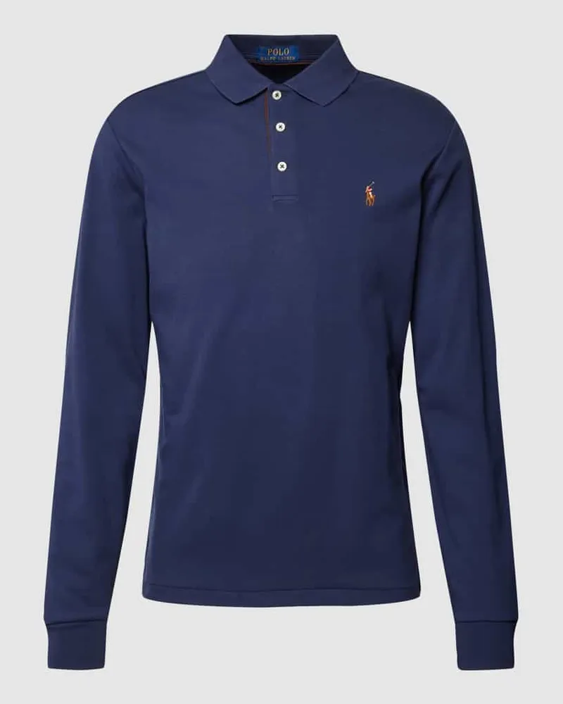 Ralph Lauren Poloshirt mit Label-Stitching Marine