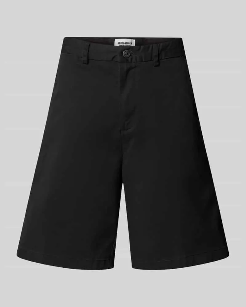 Jack & Jones Regular Fit Chino-Shorts mit Eingrifftaschen Modell 'BILL BARRET Black