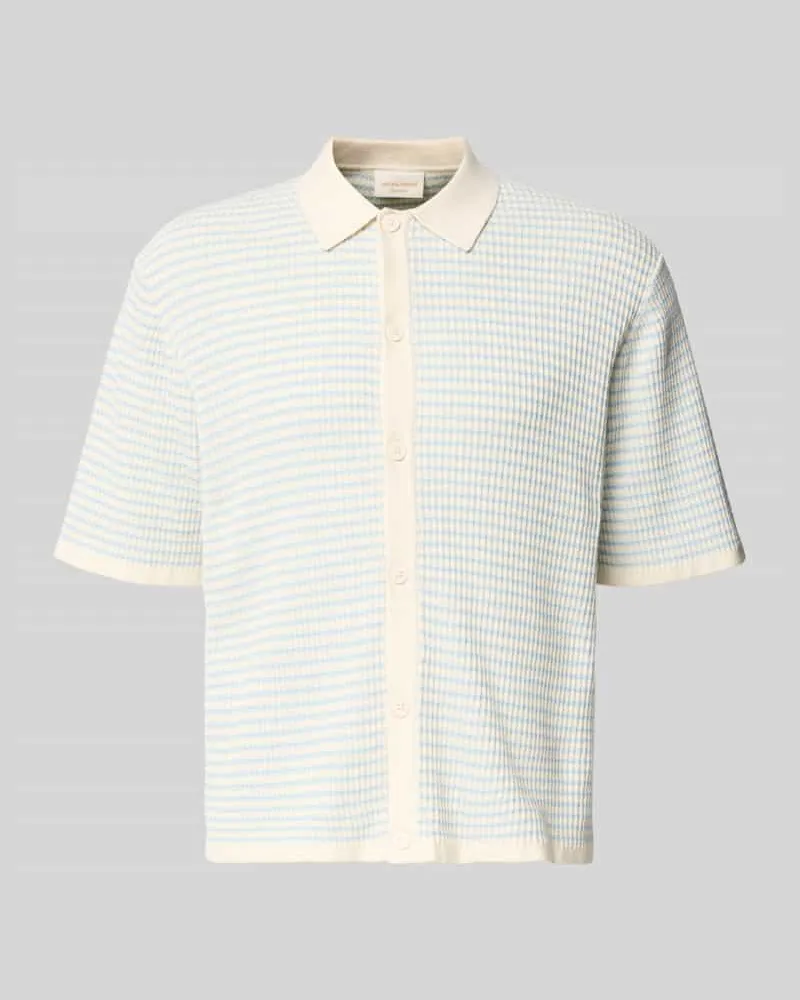 Jack & Jones Regular Fit Freizeithemd mit 1/2-Arm Hellblau