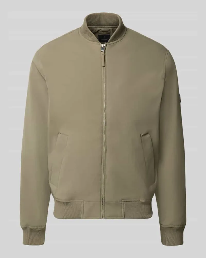 Jack & Jones Bomberjacke mit Reißverschluss und Eingrifftaschen Khaki