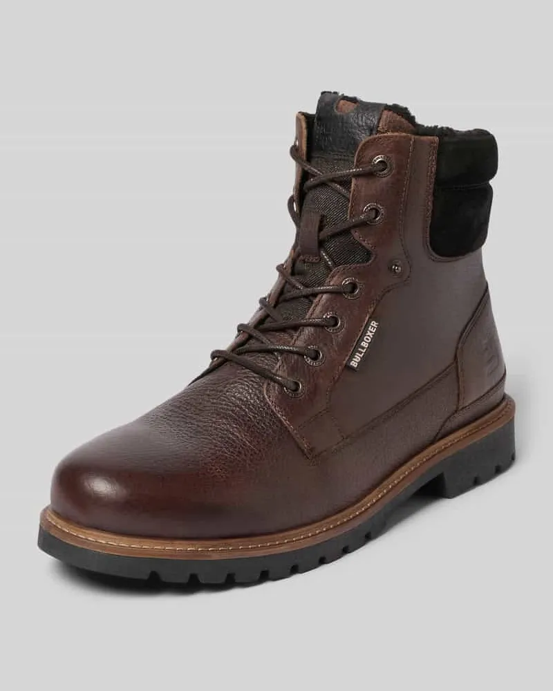 Bullboxer Chelsea Boots aus Rindsleder mit Profilsohle Dunkelbraun