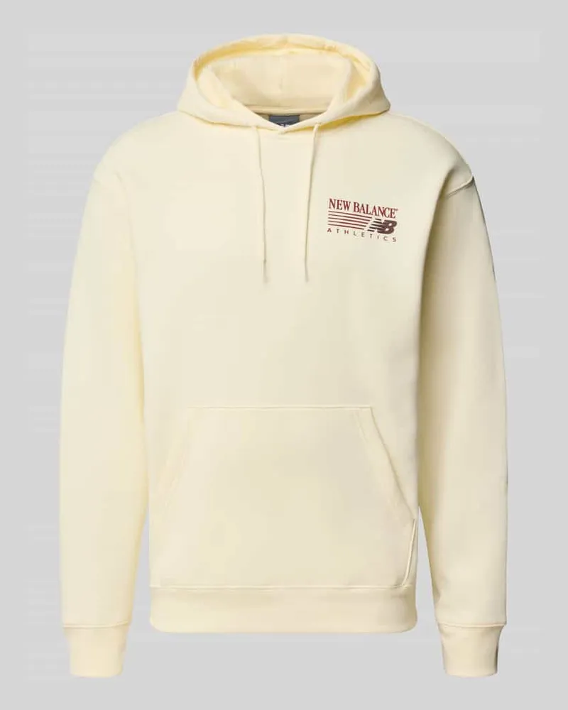 New Balance Relaxed Fit Hoodie aus Baumwoll-Mix Modell 'REIMAGINED Offwhite
