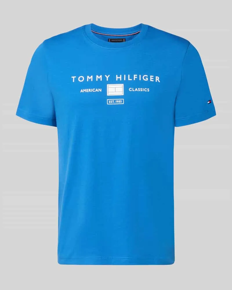 Tommy Hilfiger Regular Fit T-Shirt aus reiner Baumwolle Royal